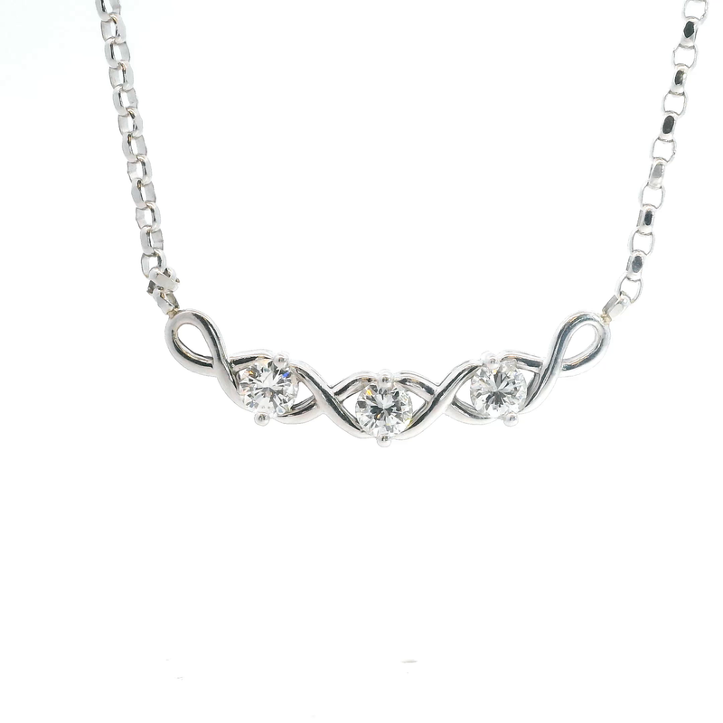 14K WG Diamond Necklace