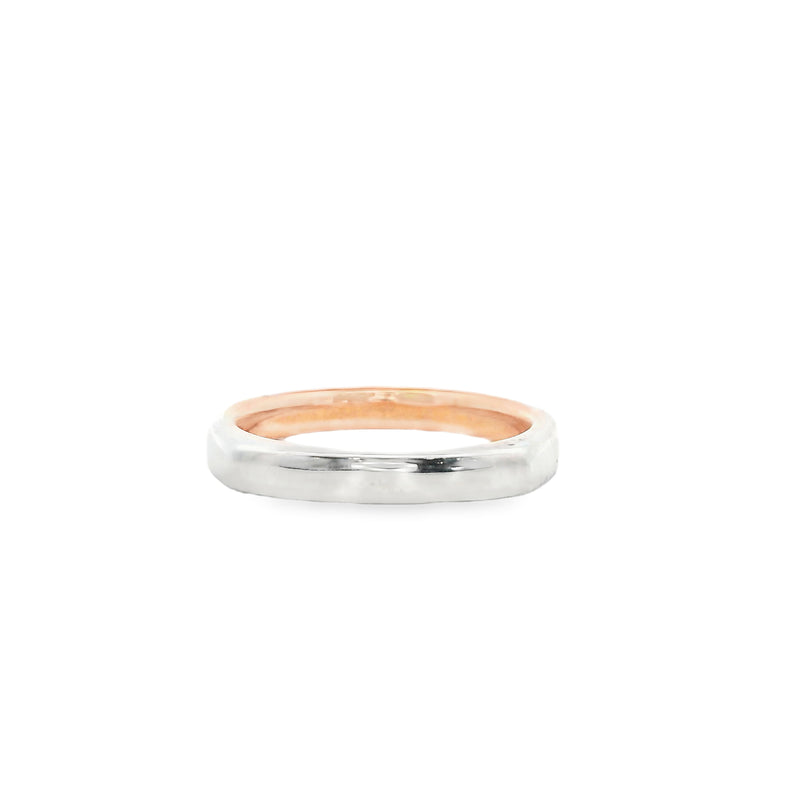 Platinum & 14K RG Wedding Band