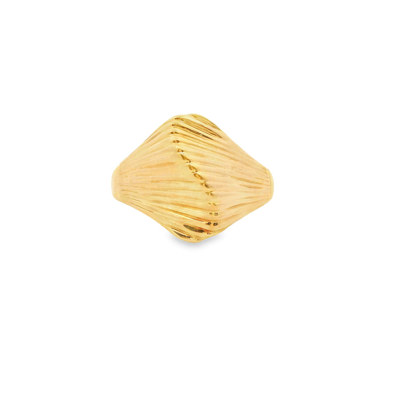 14K YG Geometric Fashion Ring