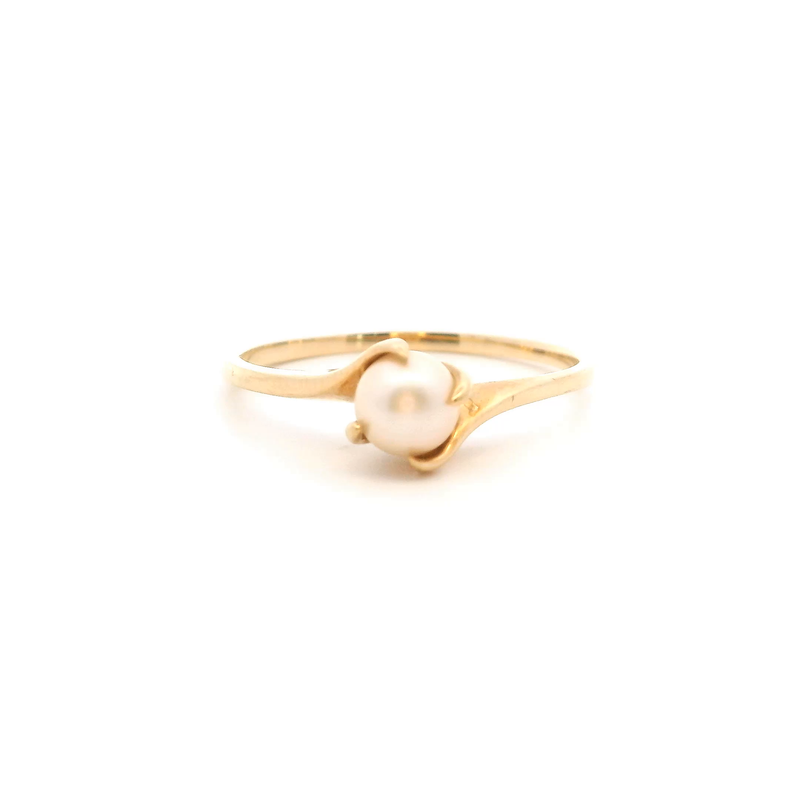 10K YG Pearl Ring