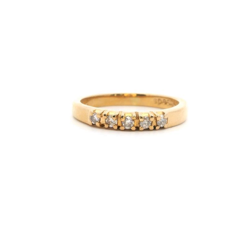 14K YG Diamond Band