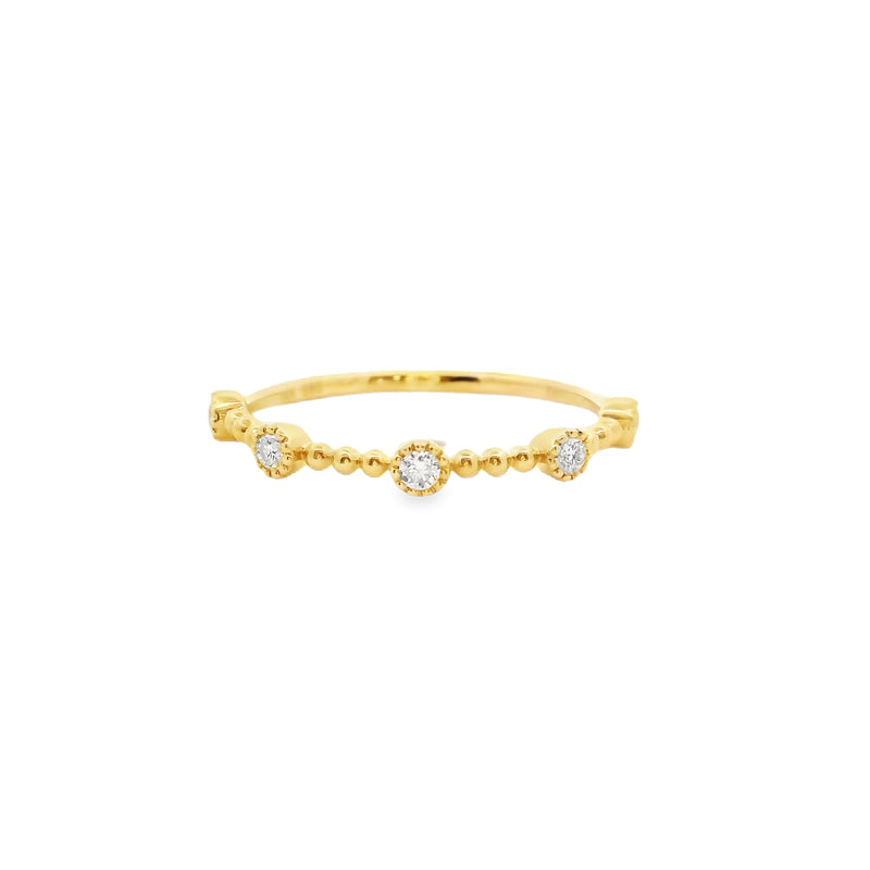 14K YG Stackable Diamond Band