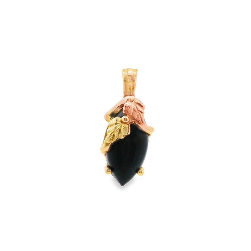 10K YG Onyx Pendant