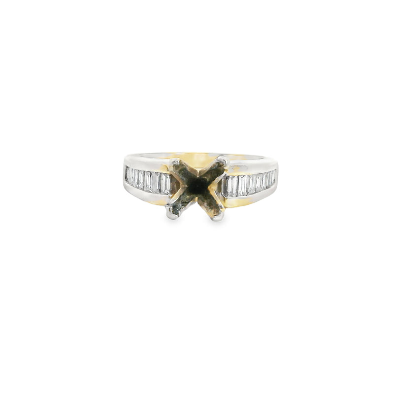 14K WG Baguette Ring Mounting