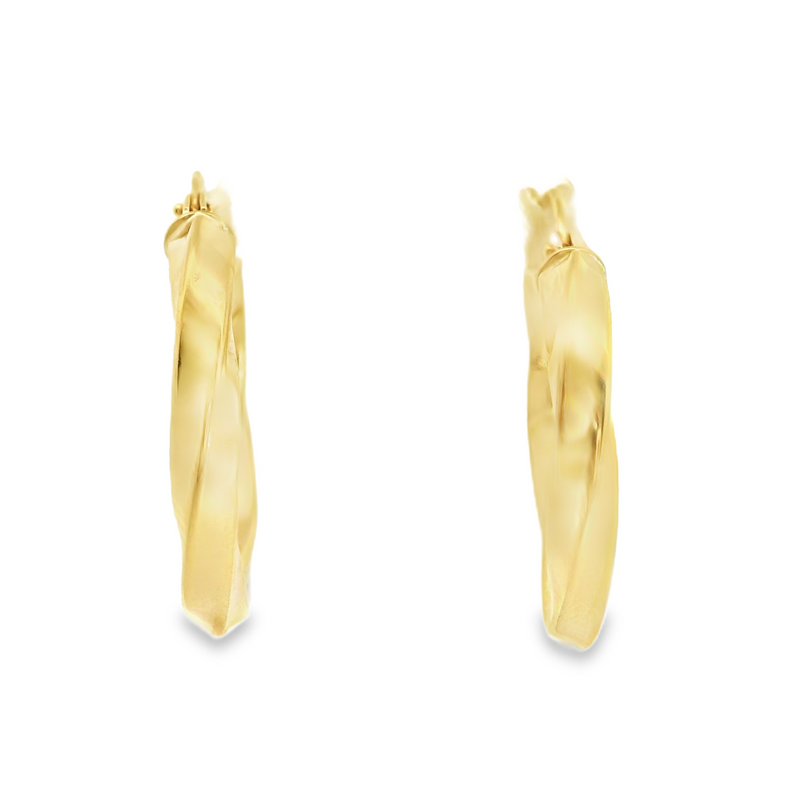 14K YG Hoop Earings