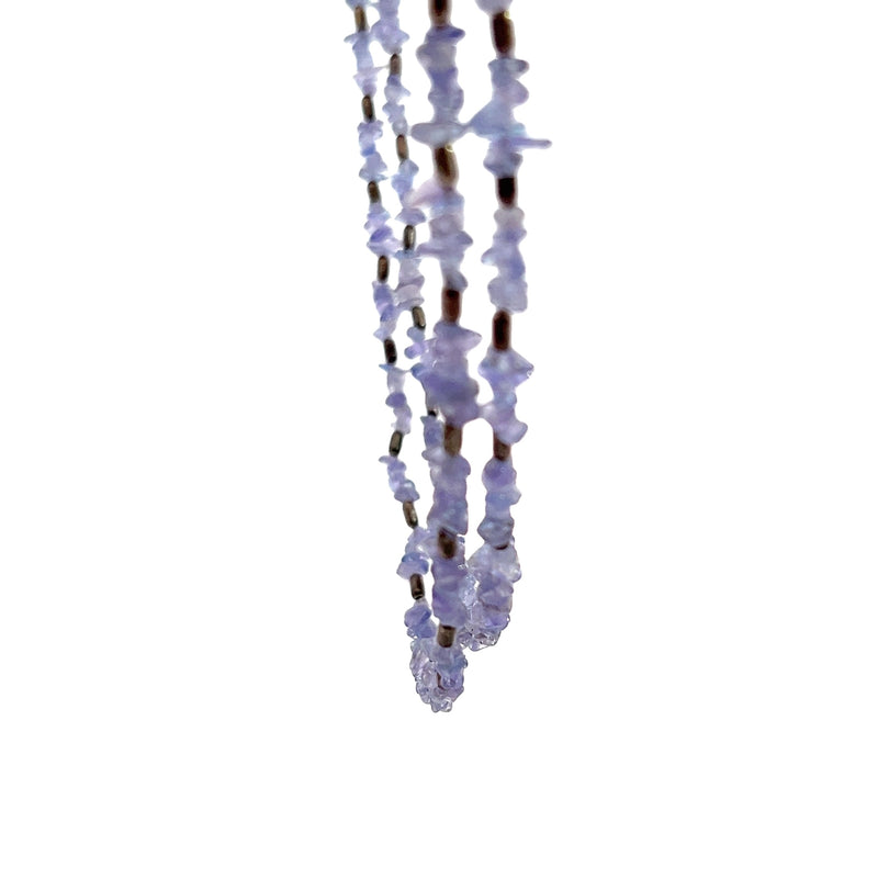 Sterling Silver Double Strand Tanzanite Necklace