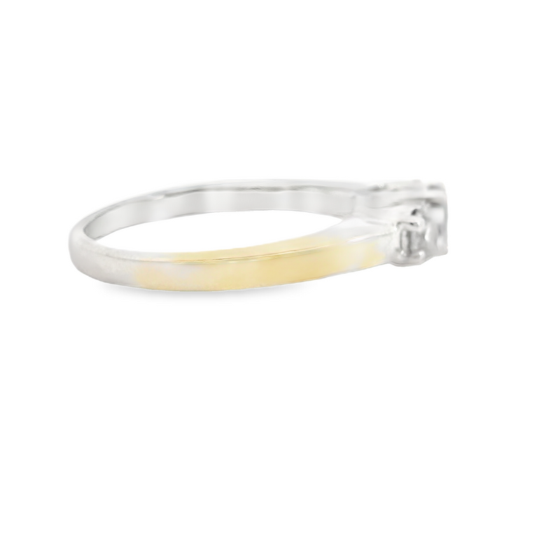 14K BLUE/WHITE DIAMOND RING