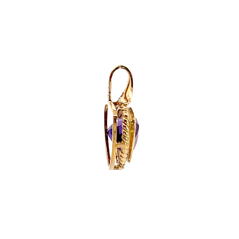 10K YG Trillion Cut Amethyst