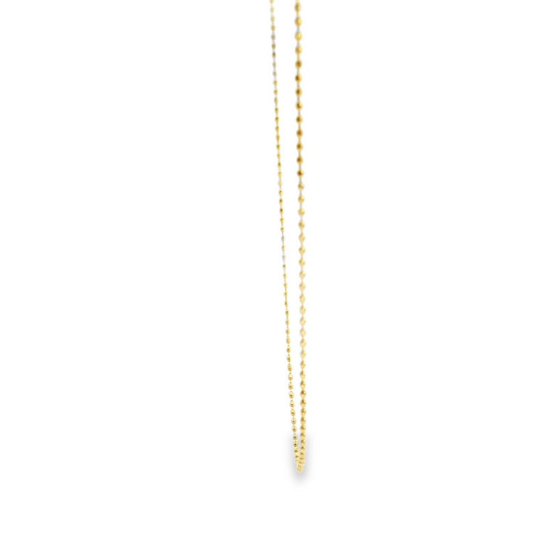 14K YG Beaded Chain 16"