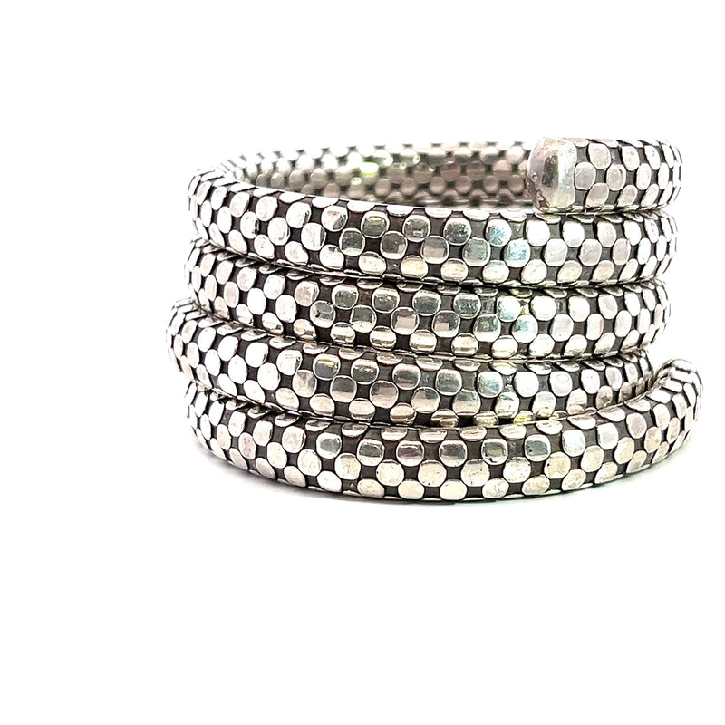 John Hardy Dot Silver Coil Bracelet