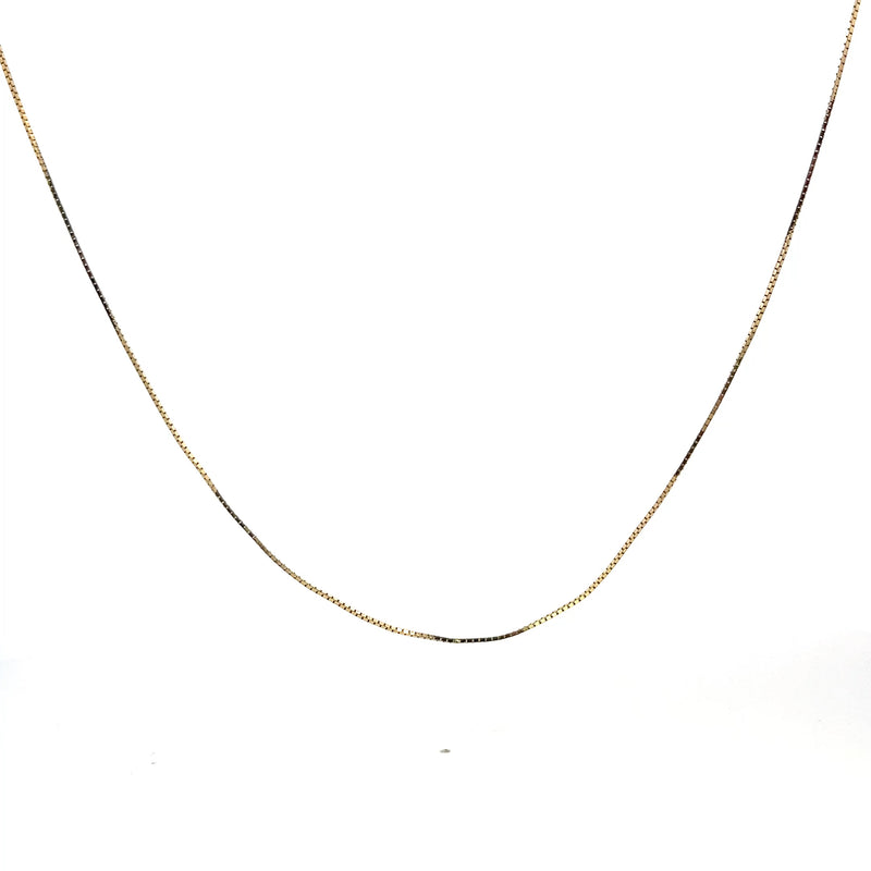 14K YG Box Chain 24"