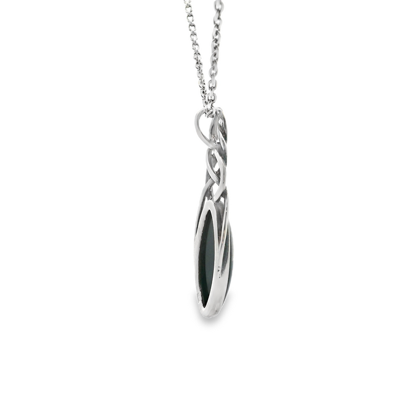 Sterling Silver Black Onyx Pendant & Chain