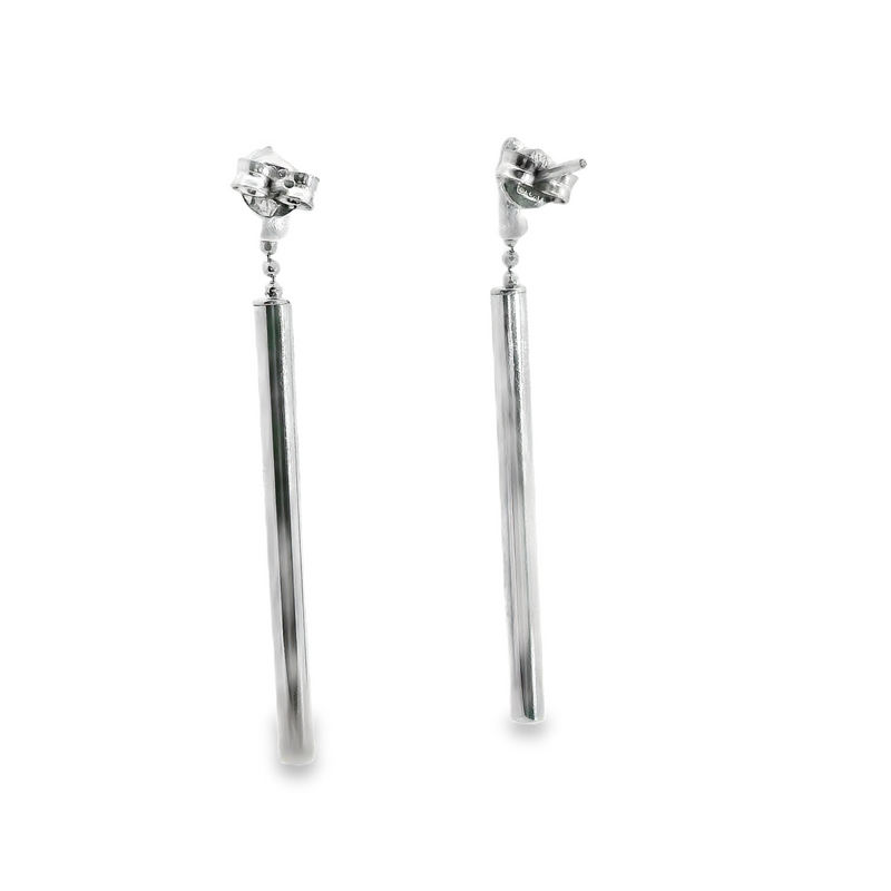 14K WG Drop Post Earrings