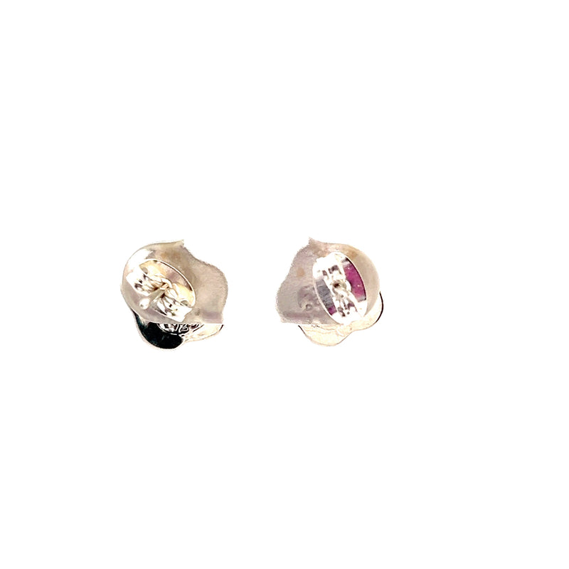 Sterling Silver Abalone Shell Flower Earrings