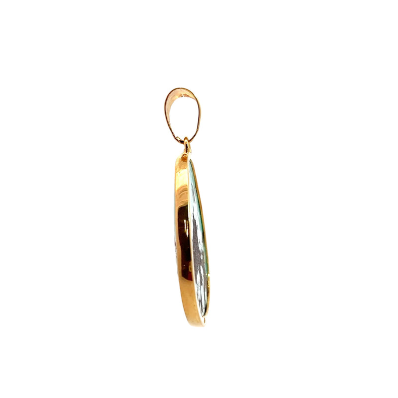 Gold Plated Turquoise Pendant