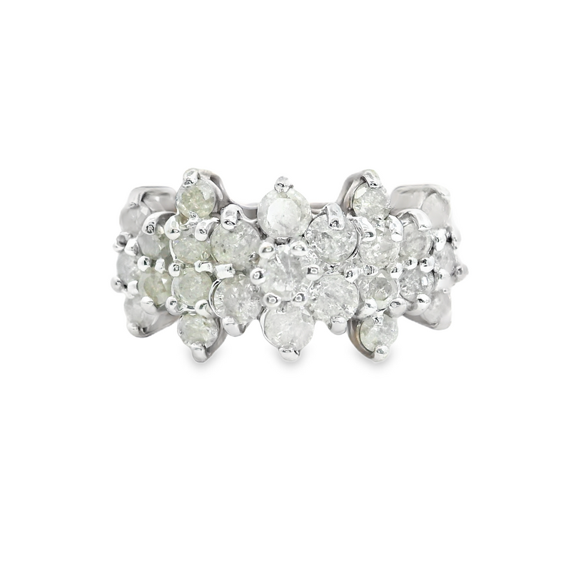 10K YG Diamond Cluster Ring