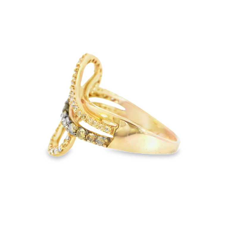 Levian 14K RG Vanilla & Chocolate Diamond Ring
