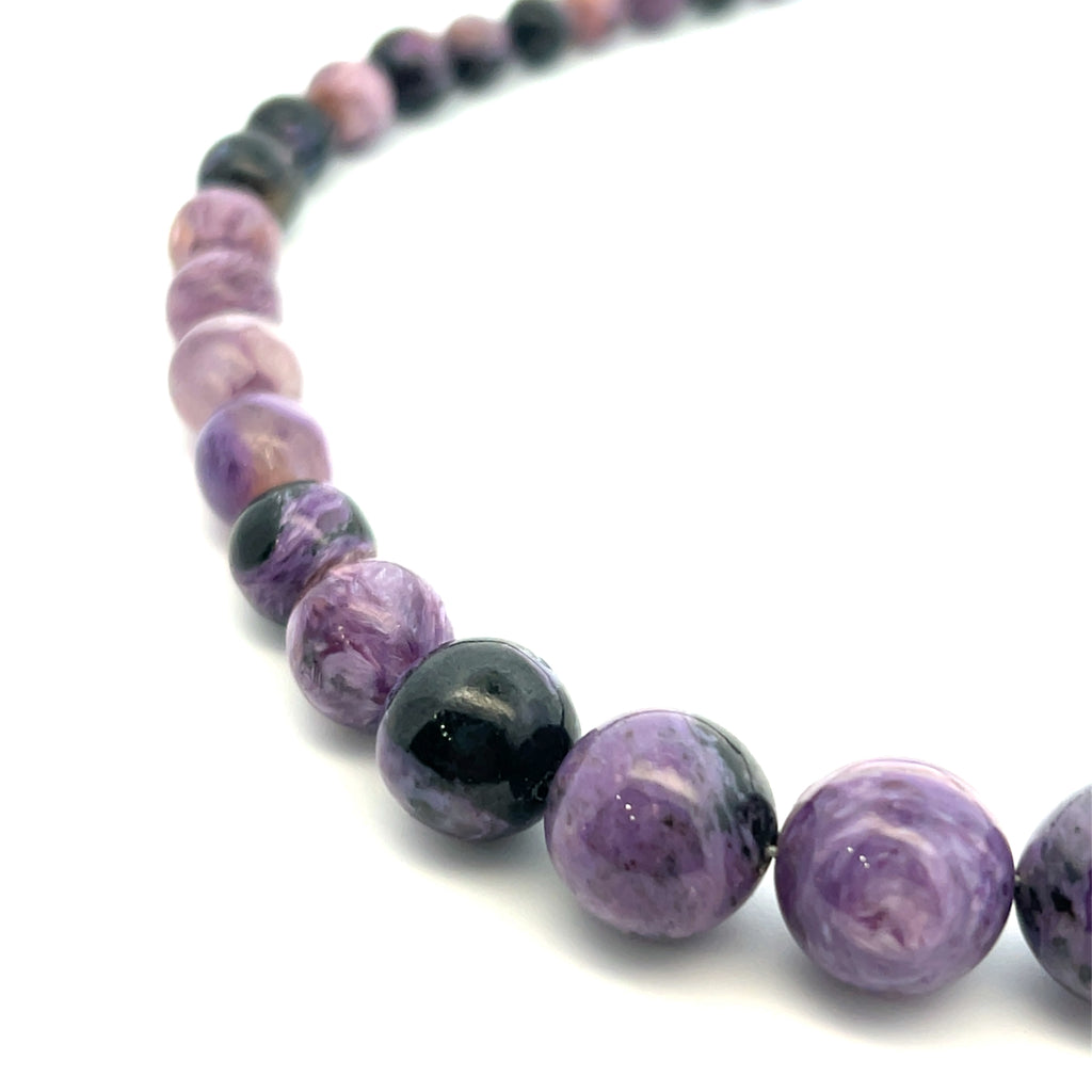 Jay King Graduated Charoite Gemstone Necklace