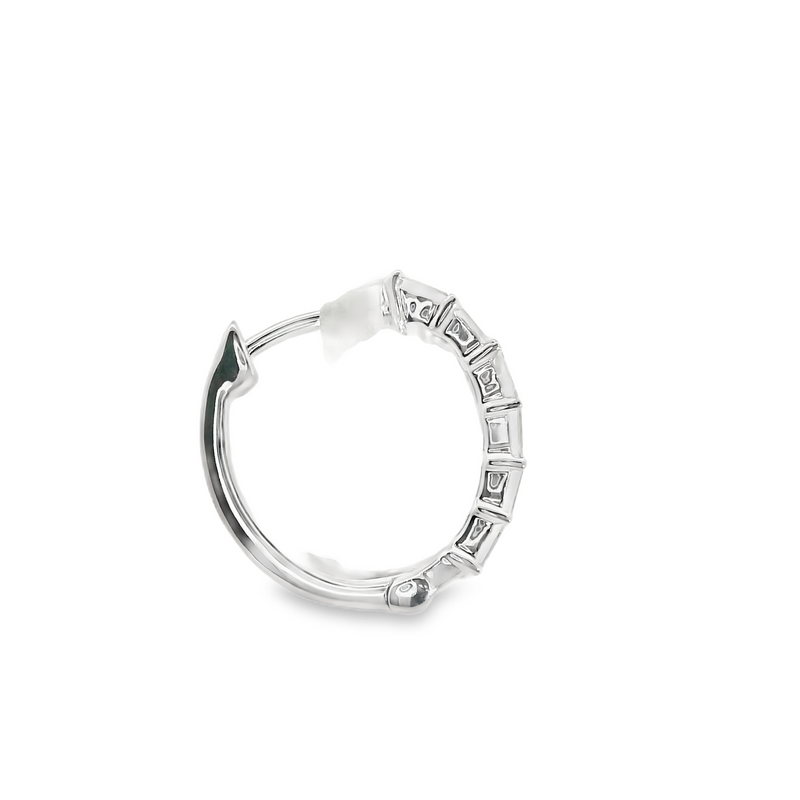 14K WG Diamond Hoop Earrings