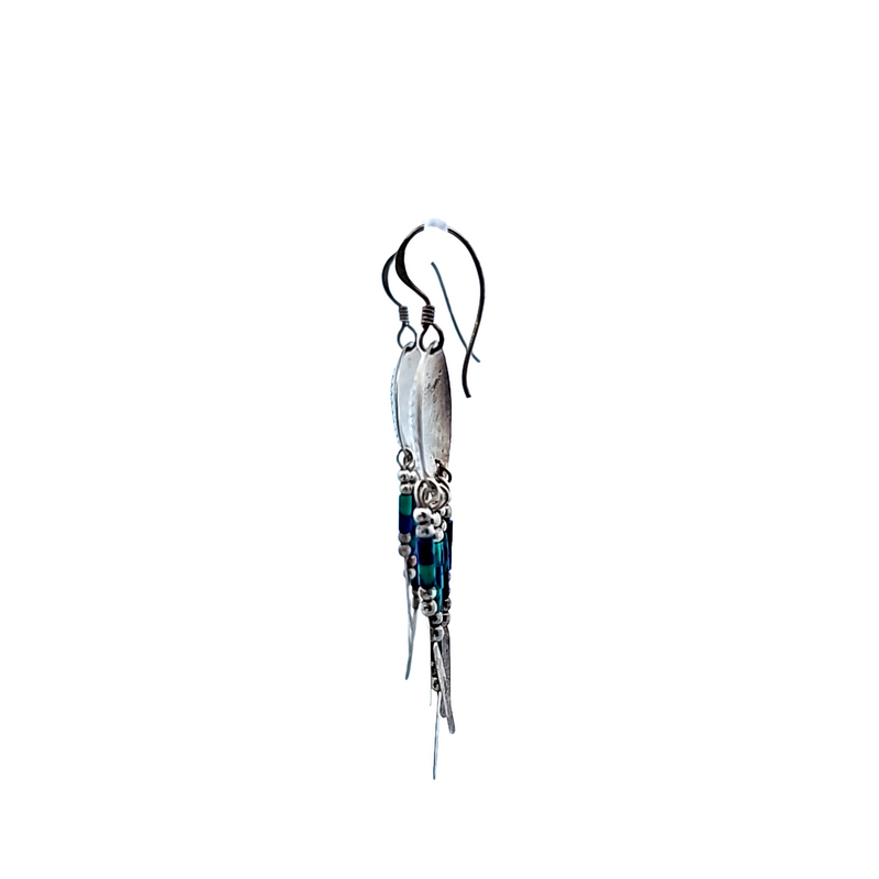 Sterling Silver Azurite Malachite Earrings