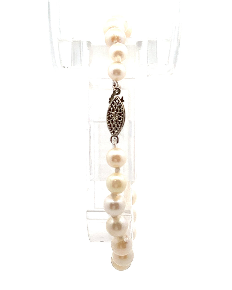 14K WG Freshwater Pearl Bracelet