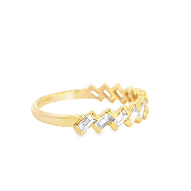 14K YG Baguette Diamond Band