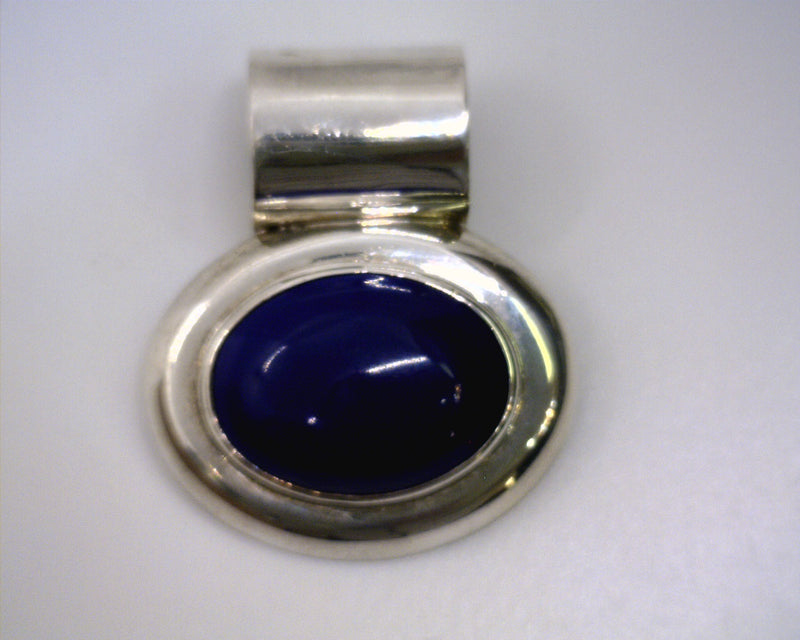 Sterling Silver Lapis Slide Pendant