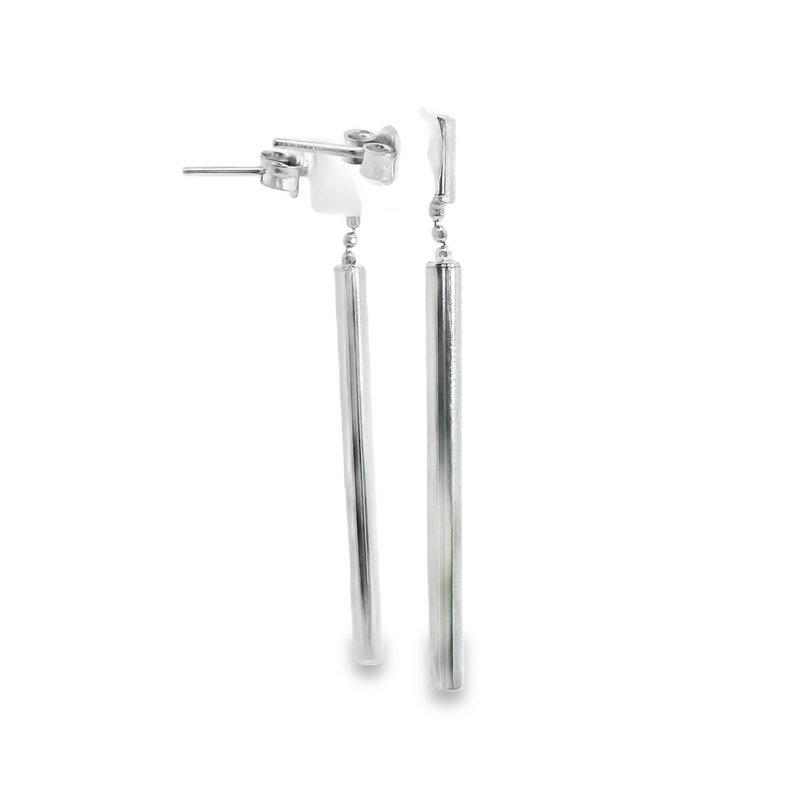 14K WG Drop Post Earrings