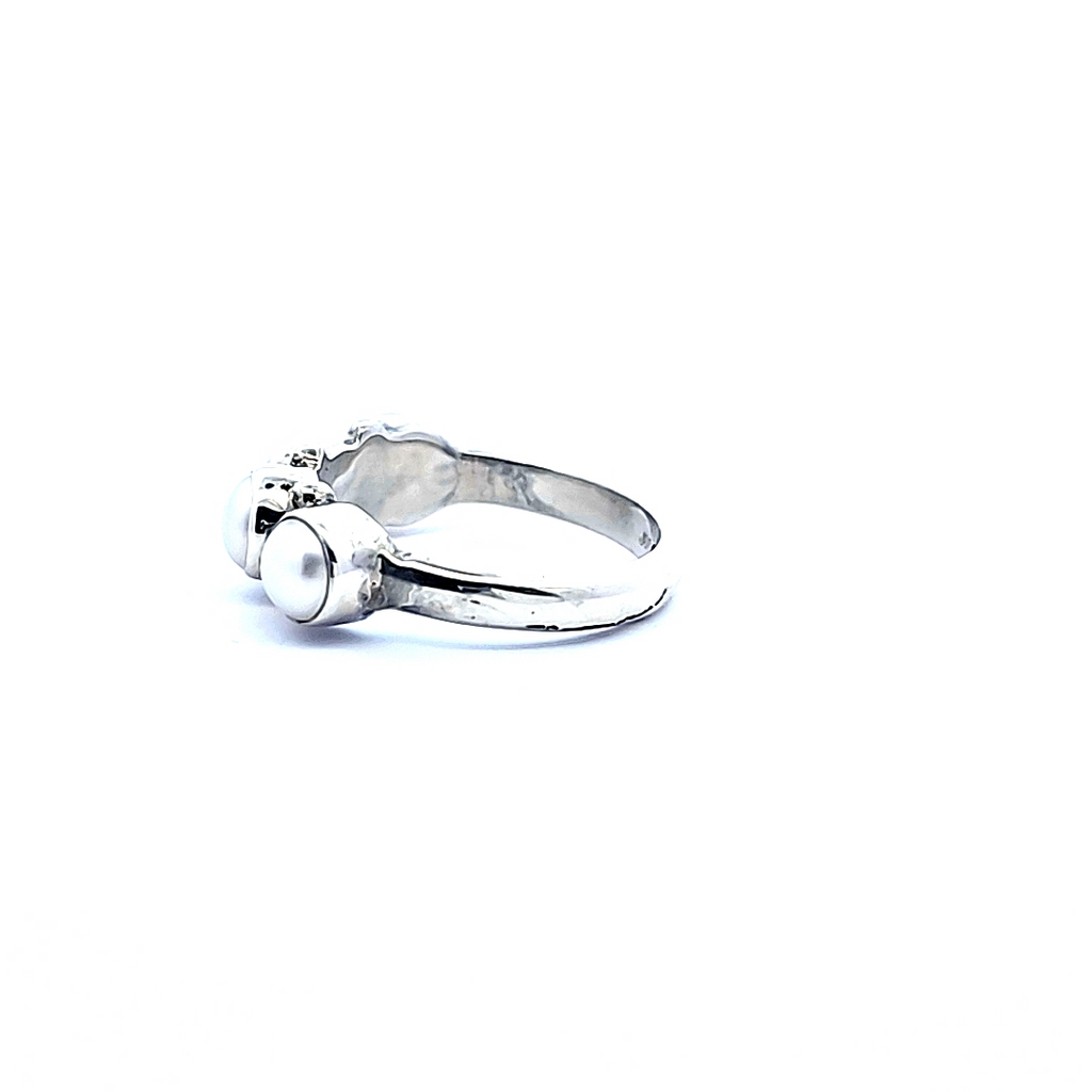 Sterling Silver Pearl Ring Size 9