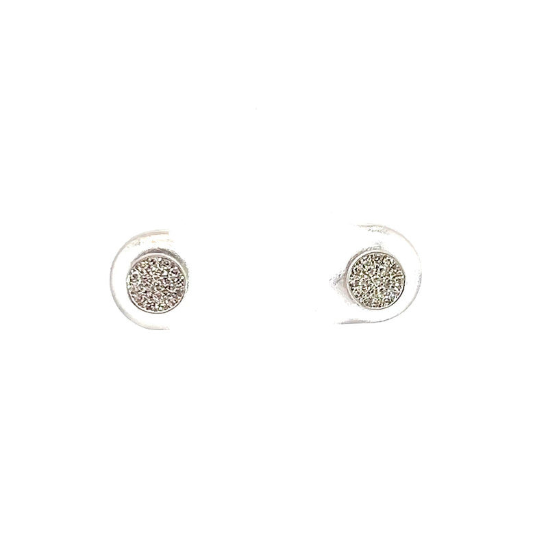 14K WG Cluster Diamond Studs