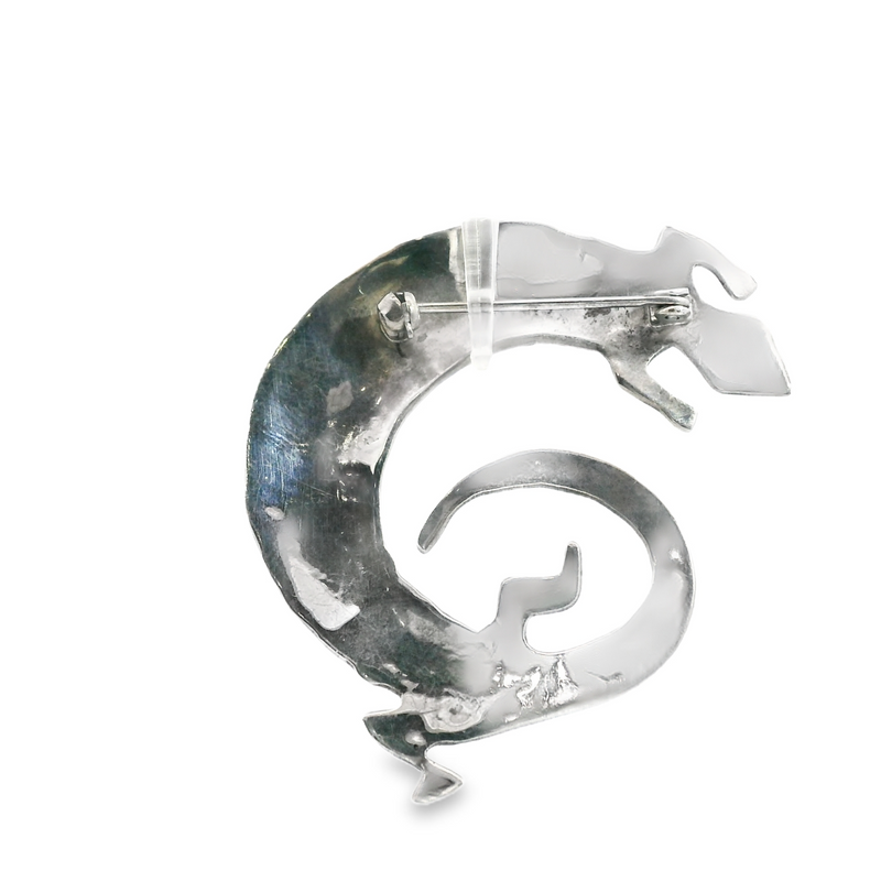 Sterling Silver Native American Lizard Pin