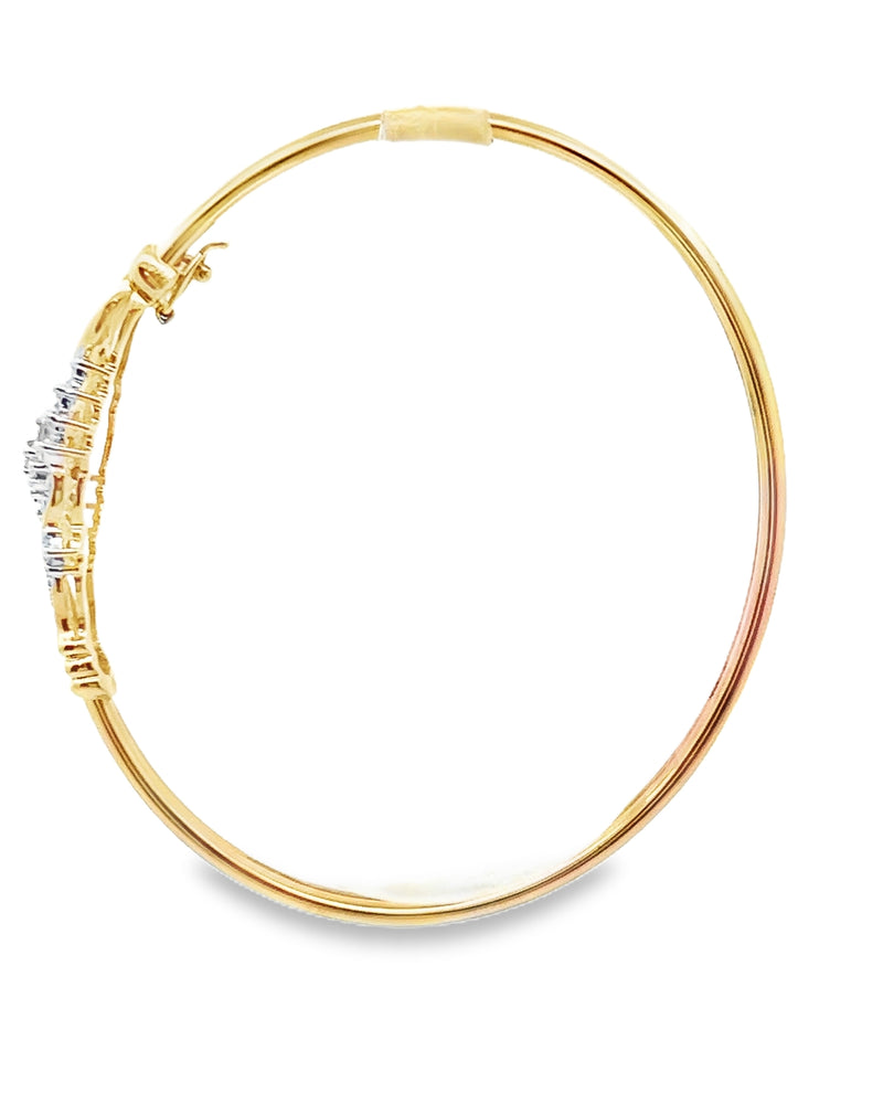 14K YG Diamond Bangle Bracelet