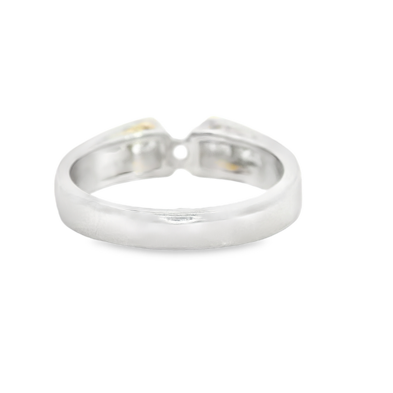 PLATINUM /18K CHANNEL SET DIAMOND ENGAGEMENT RING