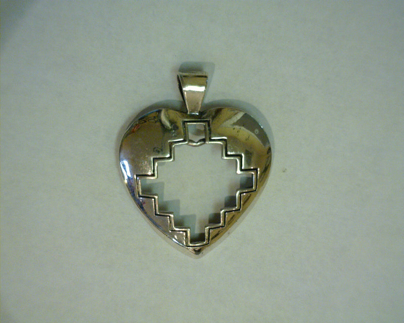 JOHN HARDY STERLING SILVER HEART PENDANT