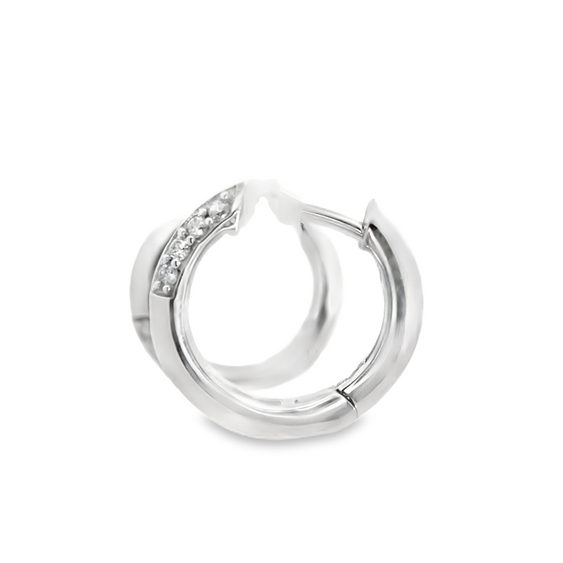 10K WG Diamond Hoop Earrings