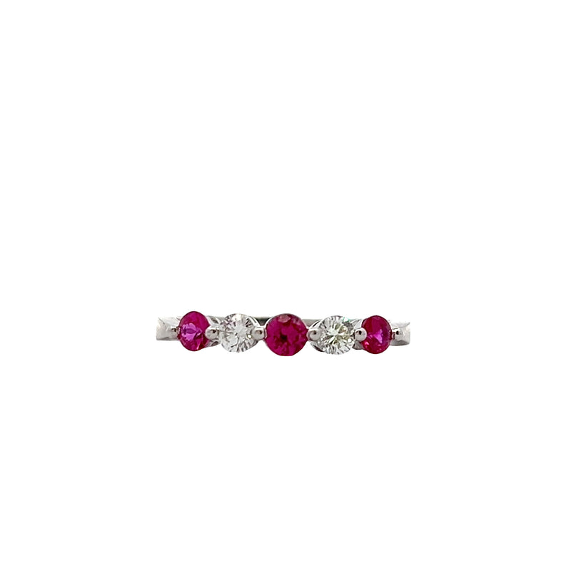 14K WG Ruby & Diamond Ring