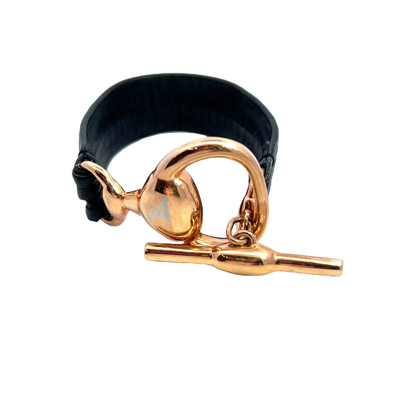 Bronze Milor Black Braided Bracelet