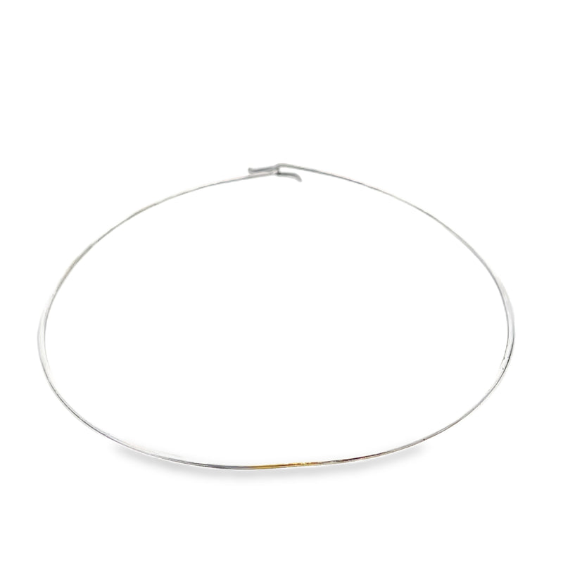 Sterling Silver Wire Collar Necklace 1.5mm