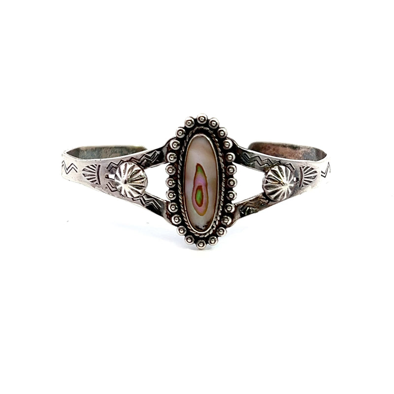 Sterling Silver Spiny Oyster Shell Cuff Bracelet