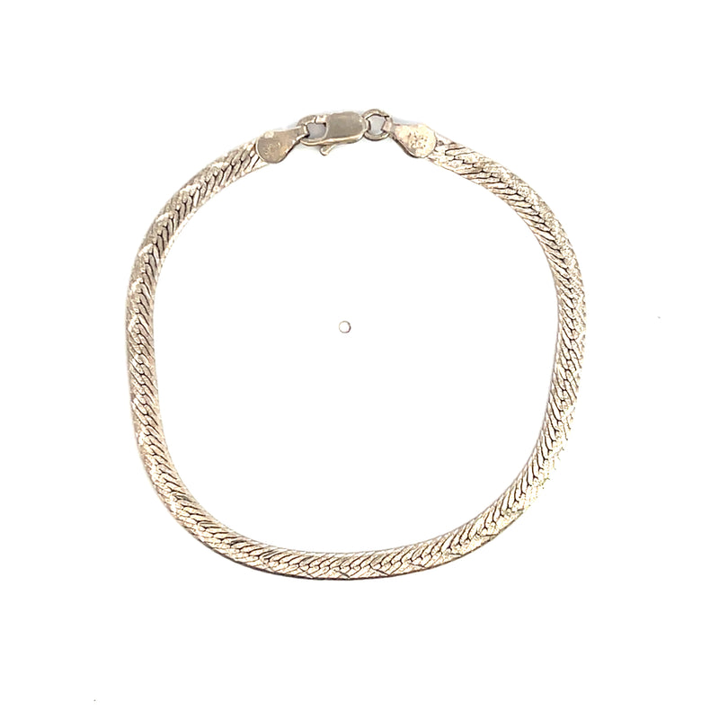Sterling Silver Herringbone Bracelet