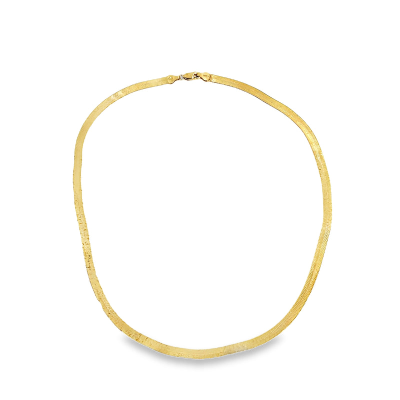 Sterling Silver Gold Plated Herringbone Chain