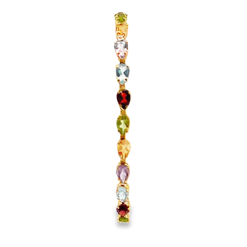 14K YG Semi Precious Gemstone Bracelet