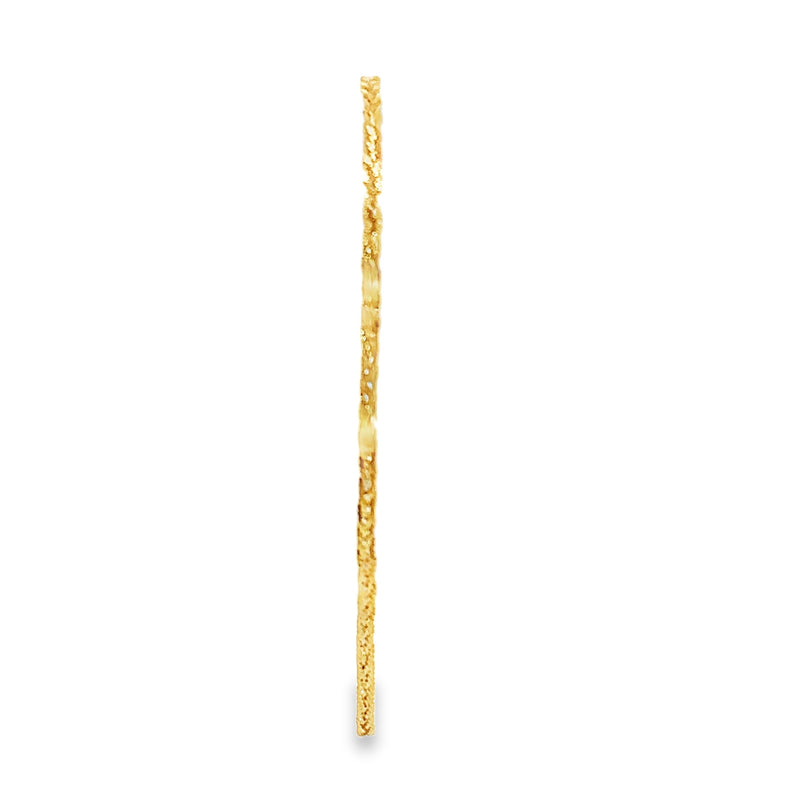 14K YG Braided Diamond Cut Link Bracelet 6