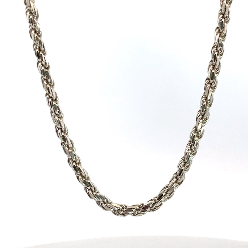 Sterling Silver Rope Chain 22