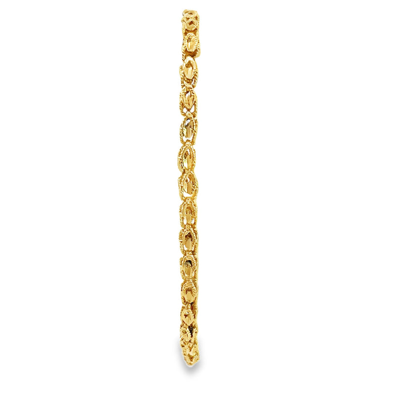 14K YG Diamond Cut Turkish Rope Bracelet