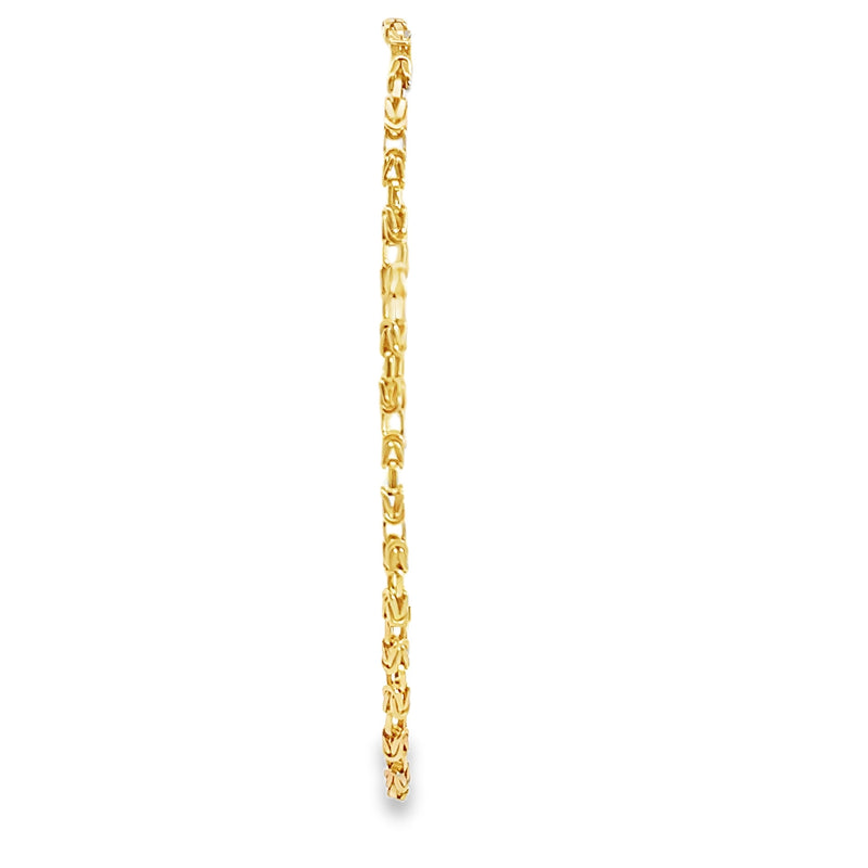 14K YG Squared Byzantine Bracelet