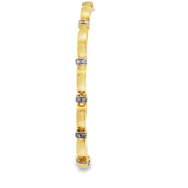 10K YG Diamond Tennid Bracelet