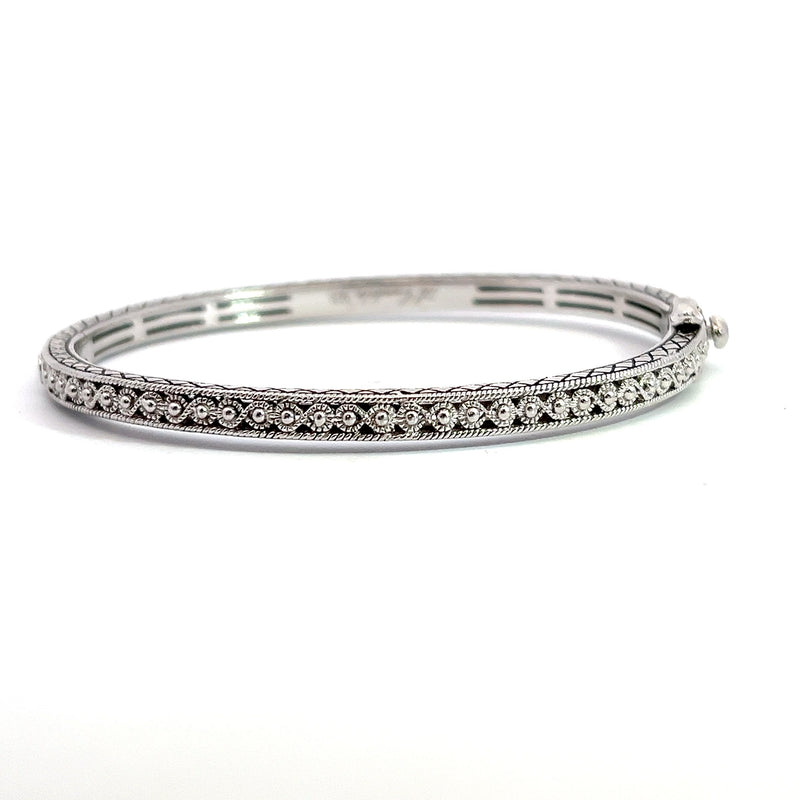 Sterling Silver Andrea Candela Hinged Bracelet