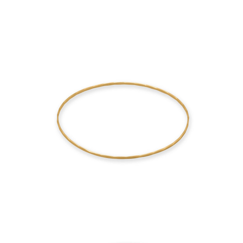 14/20 Gold Filled Hammered Wire Bangle Bracelet