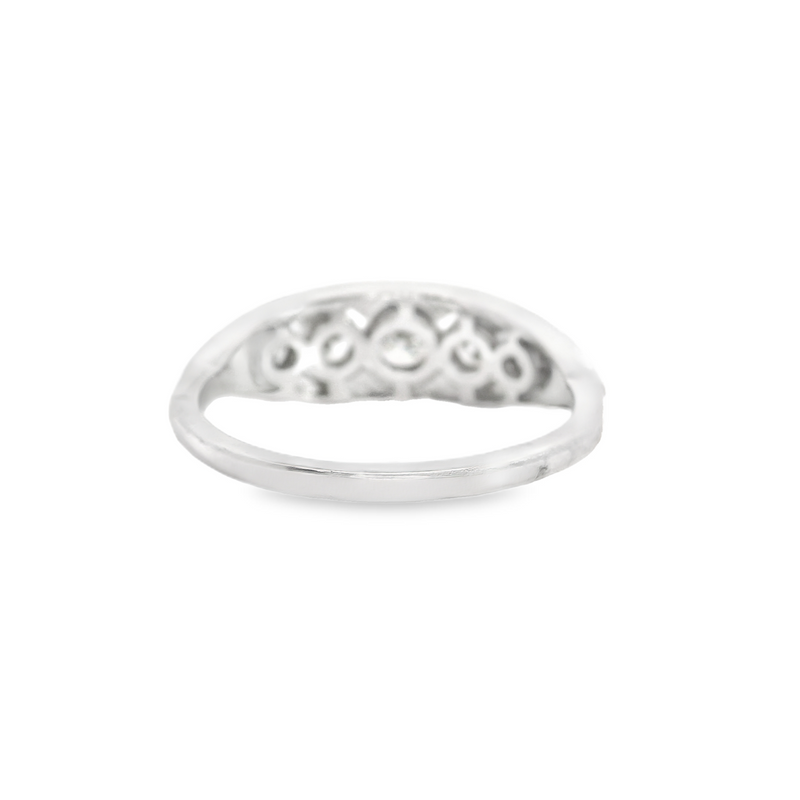 14K WG Vintage Style Diamond Band